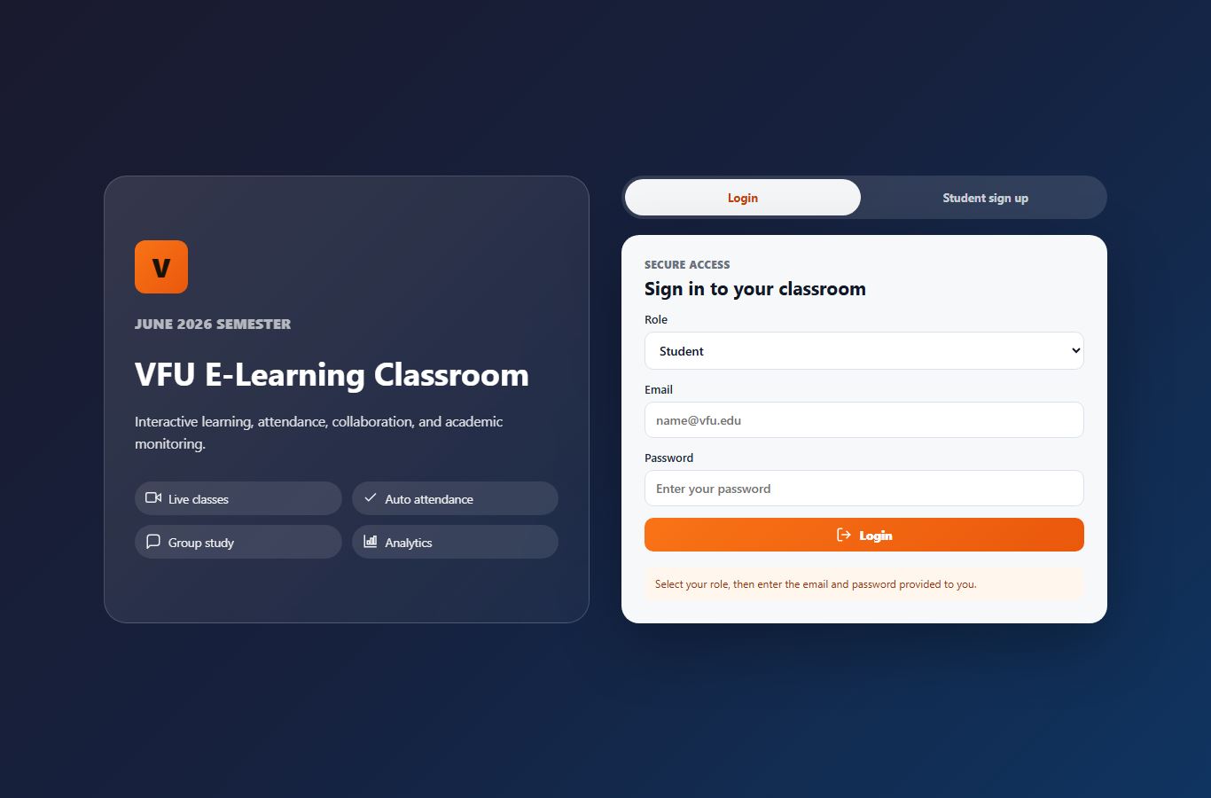 eClass Learning Platform screenshot