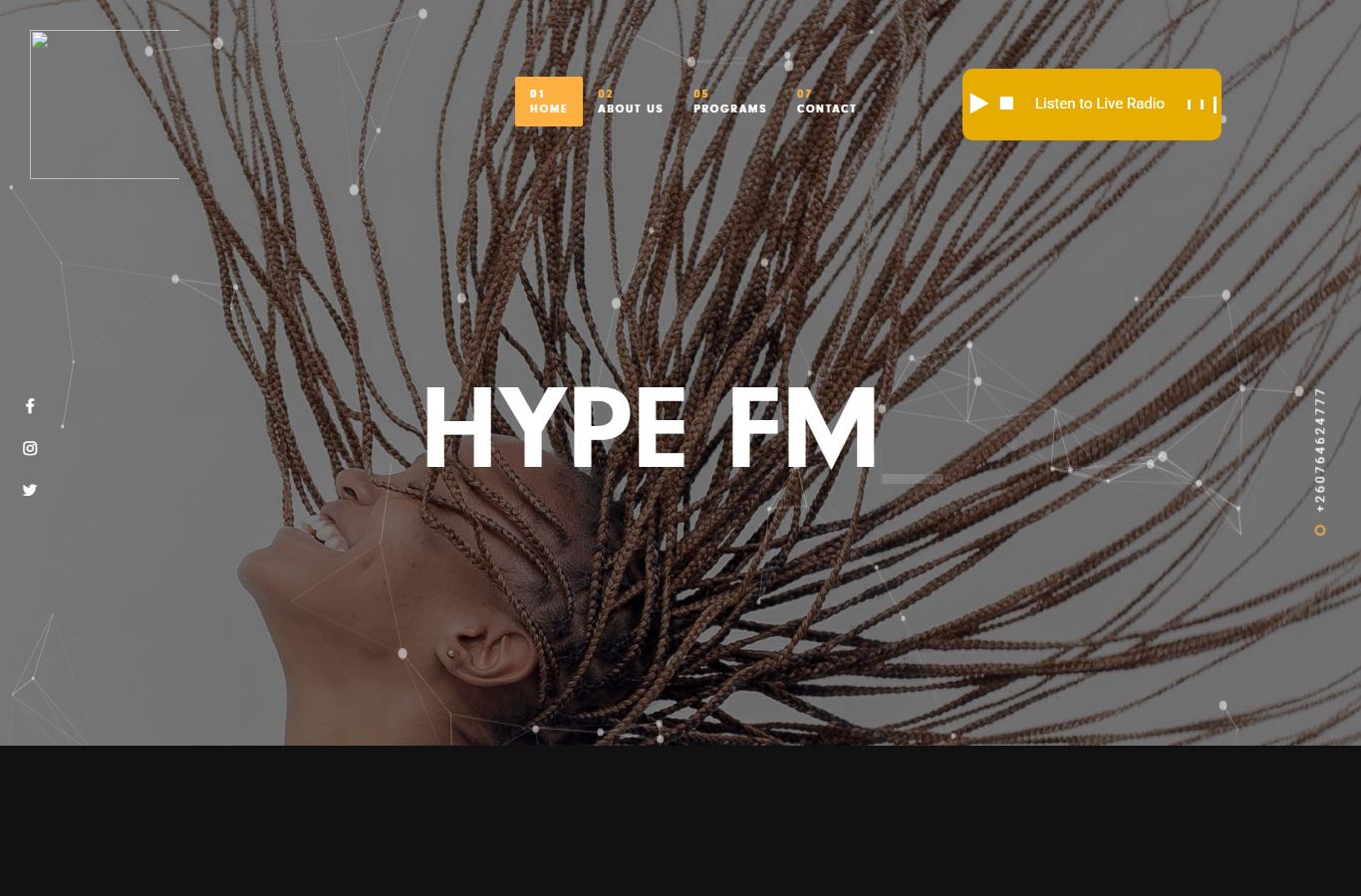 Hype FM website screenshot